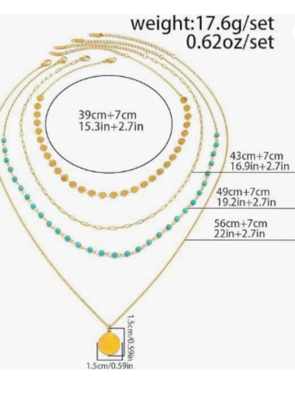 Gold Layered Necklaces for Women,Dainty 14k Gold Plated Stackable Choker Necklac - Picture 3 of 6